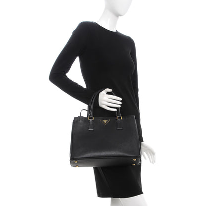 Prada Saffiano Lux Medium Tote Black 2 of 8