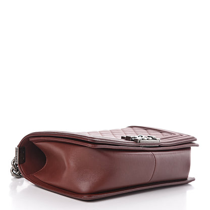 Chanel Lambskin Quilted Medium Boy Flap Burgundy 4 of 13