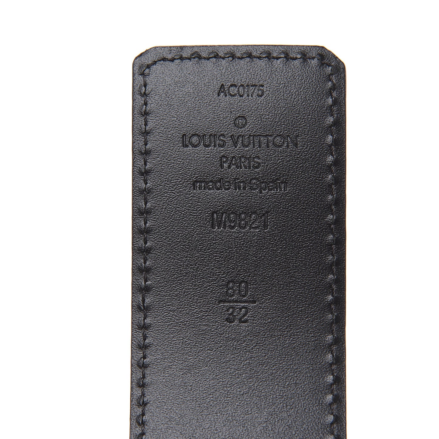 Calfskin Monogram 30mm LV Initiales Reversible Belt 80 32 Black