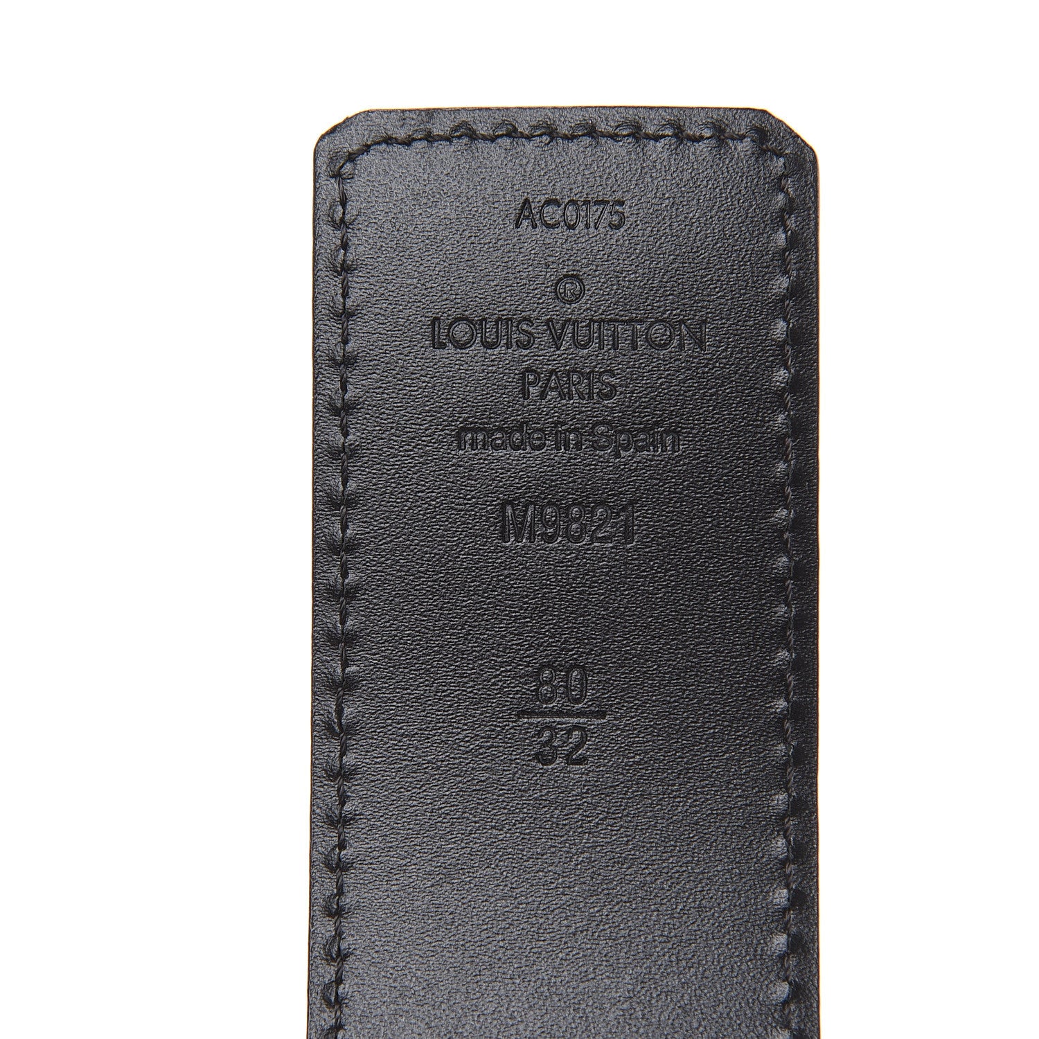 Louis Vuitton Calfskin Monogram 30mm LV Initiales Reversible Belt 80 32 Black 5 of 5