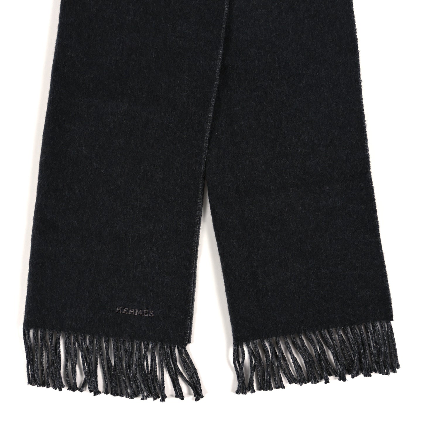 Cashmere Fringe Double Face Stole Anthracite
