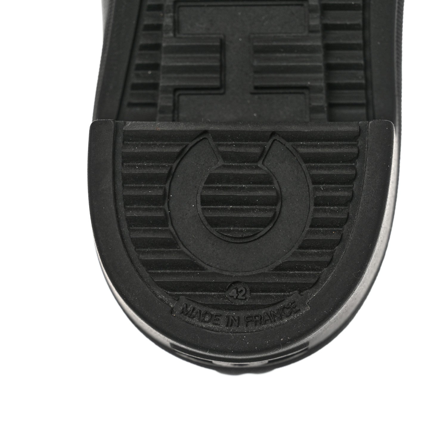 Chanel Rubber Logo Rain Boots 42 Black White 7 of 7