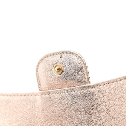 Chanel Metallic Perforated Lambskin Quilted Large Flap Wallet  Light Pink 11 of 12