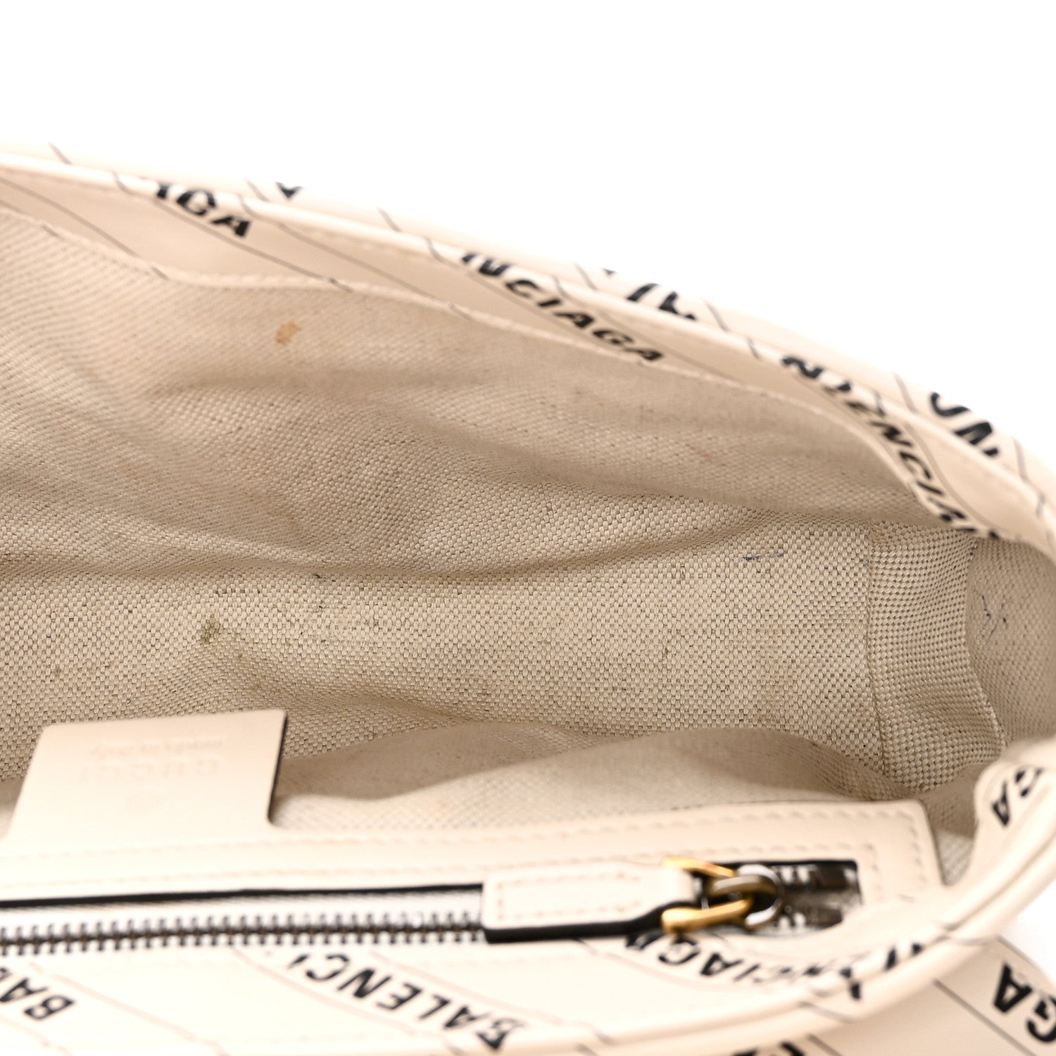 Gucci X BALENCIAGA Calfskin Matelasse Logo Print Small GG Marmont Shoulder Bag White 5 of 14