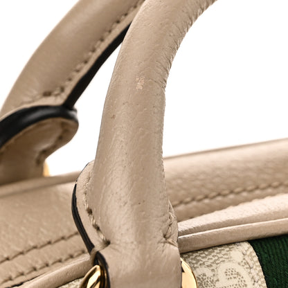 Gucci GG Supreme Monogram Textured Dollar Calfskin Web Mini Ophidia Top Handle Bowler Bag Beige Mystic White Oatmeal 13 of 14