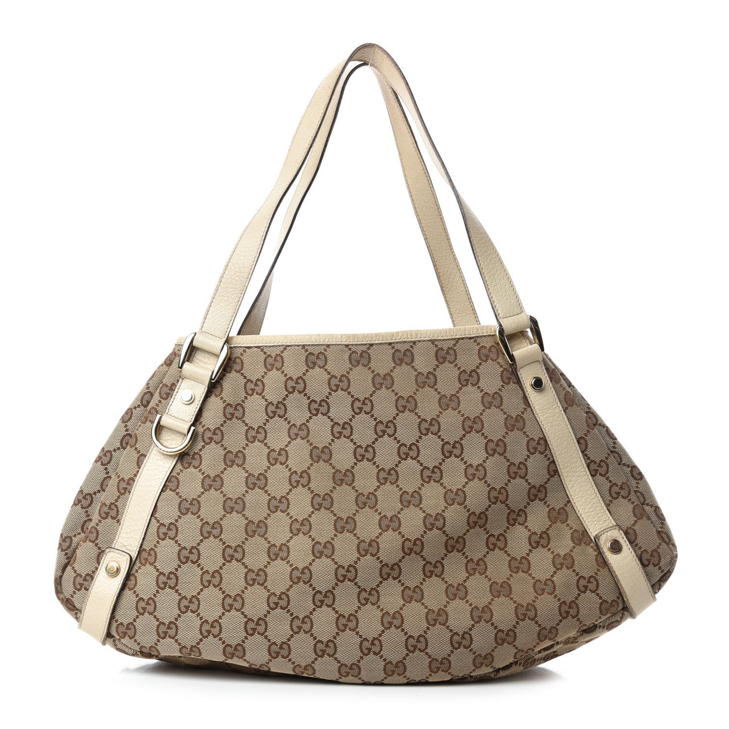 Monogram Medium Abbey Shoulder Bag Off White