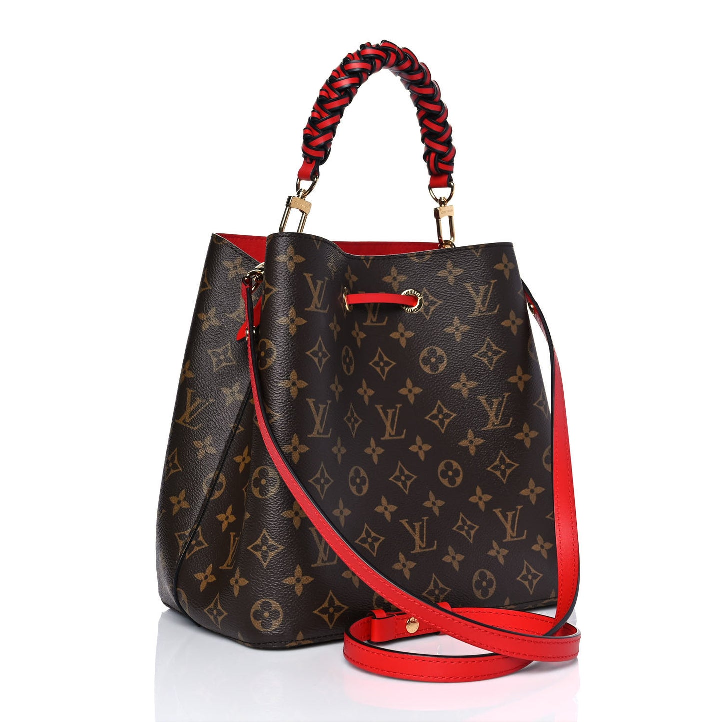 Monogram Braided Neonoe Coquelicot
