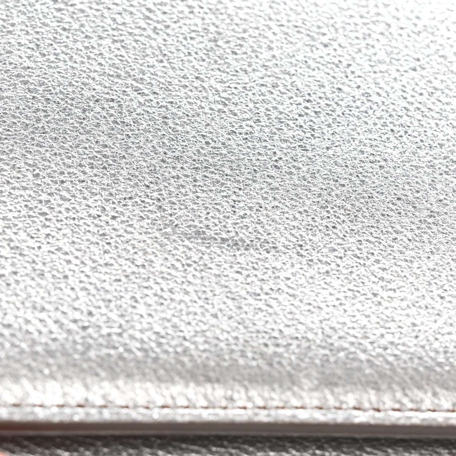 Saint Laurent Textured Metallic Calfskin Classic Monogram Cassandre Clutch Silver 9 of 14