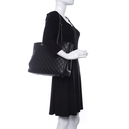 Chanel Calfskin Quilted Large Classic Shopping Tote Black 2 of 10
