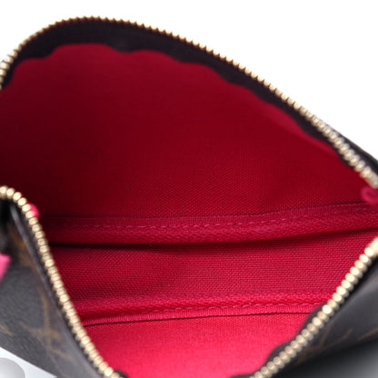 Louis Vuitton Monogram 2019 Christmas Animation Mini Courchevel Pochette Accessories Fuchsia 4 of 5