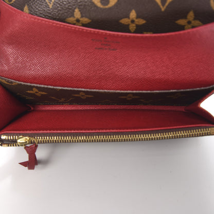 Louis Vuitton Monogram Emilie Wallet Red 5 of 10