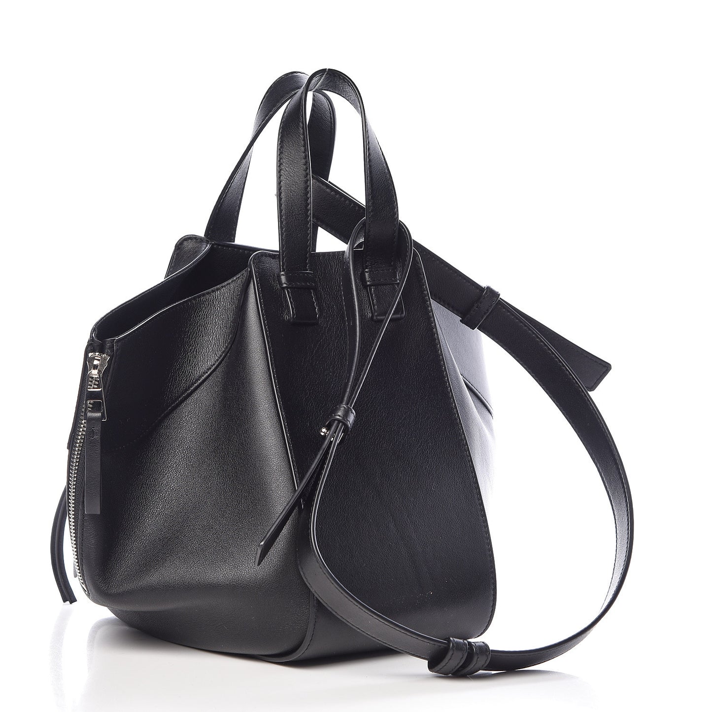Calfskin Small Hammock Shoulder Bag Black