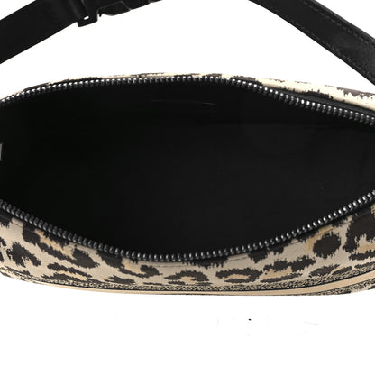 Christian Dior Canvas Mizza Embroidered Medium Leopard Diortravel Nomad Pouch Beige 5 of 9