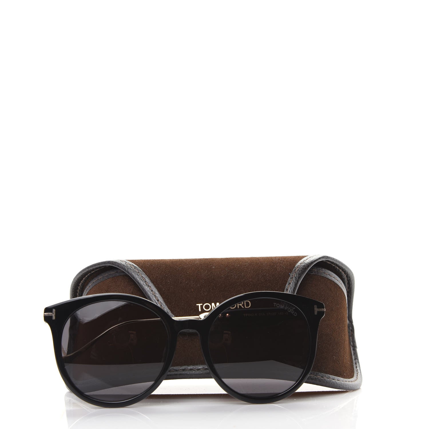 Tom Ford Round TF642-K Sunglasses Black 8 of 8