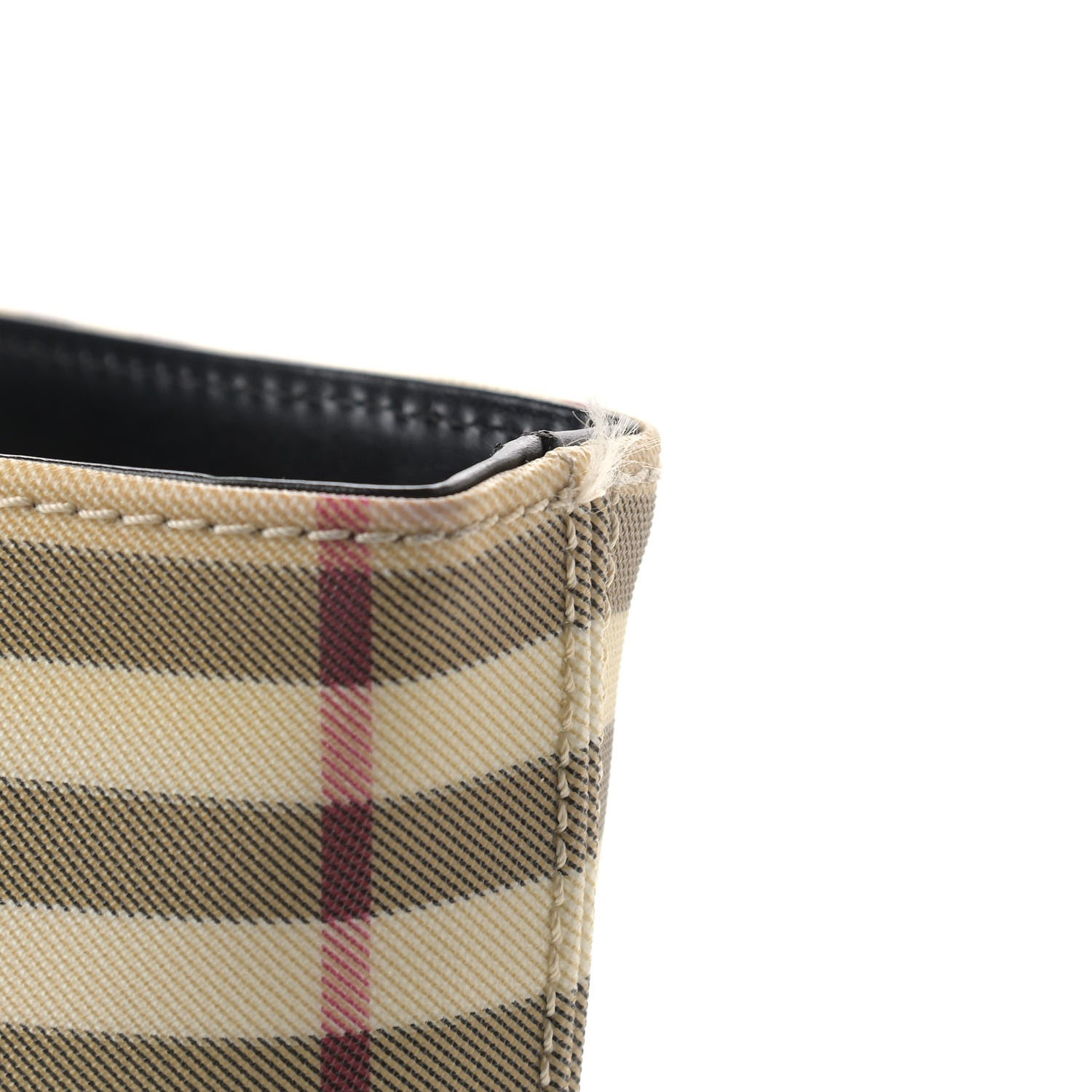 Burberry Canvas House Check Tote Black 7 of 9