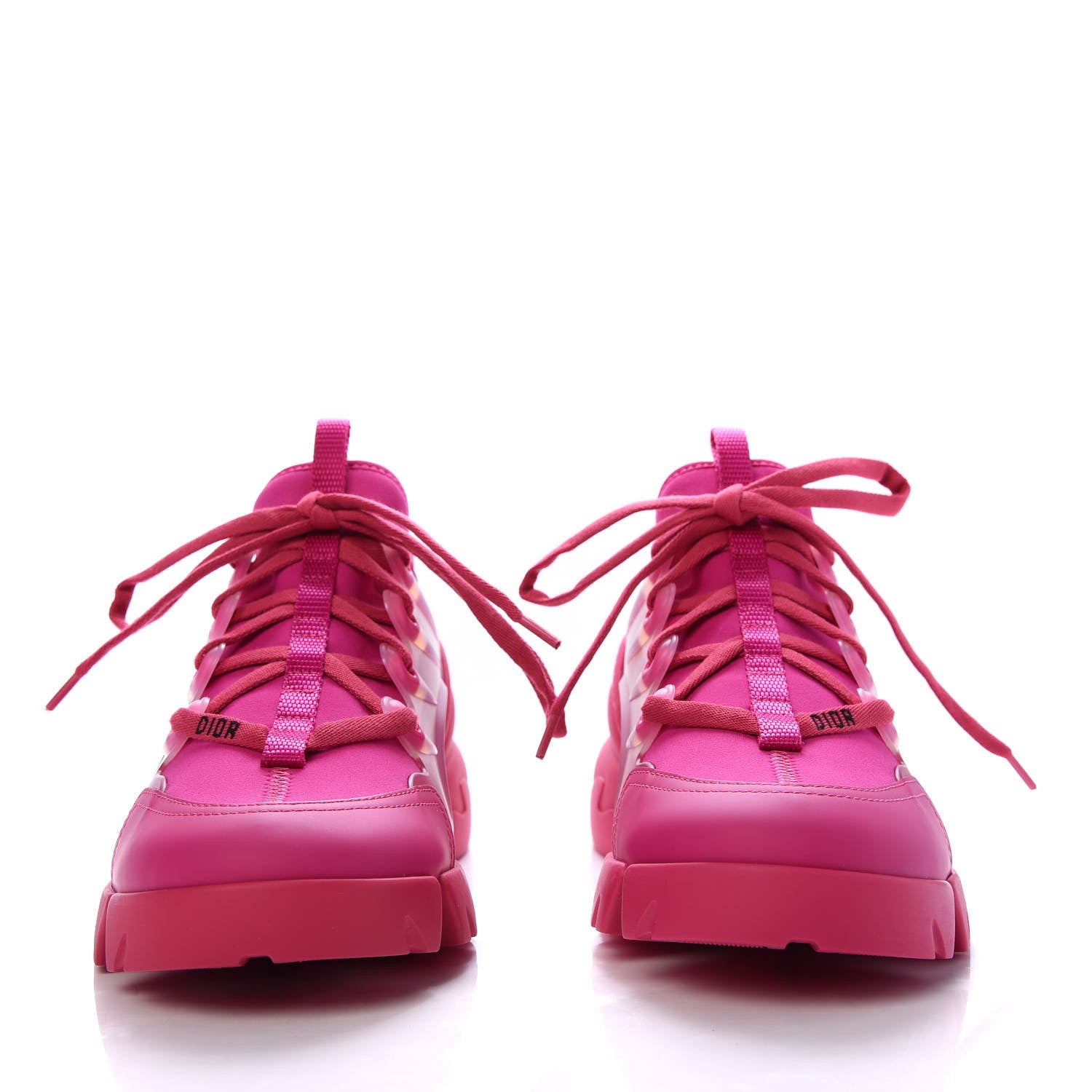 Christian Dior Neoprene Rubber Womens D-Connect Sneakers 37 Fuchsia 2 of 10