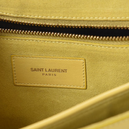 Saint Laurent Calfskin Classic Y Satchel Yellow 6 of 15