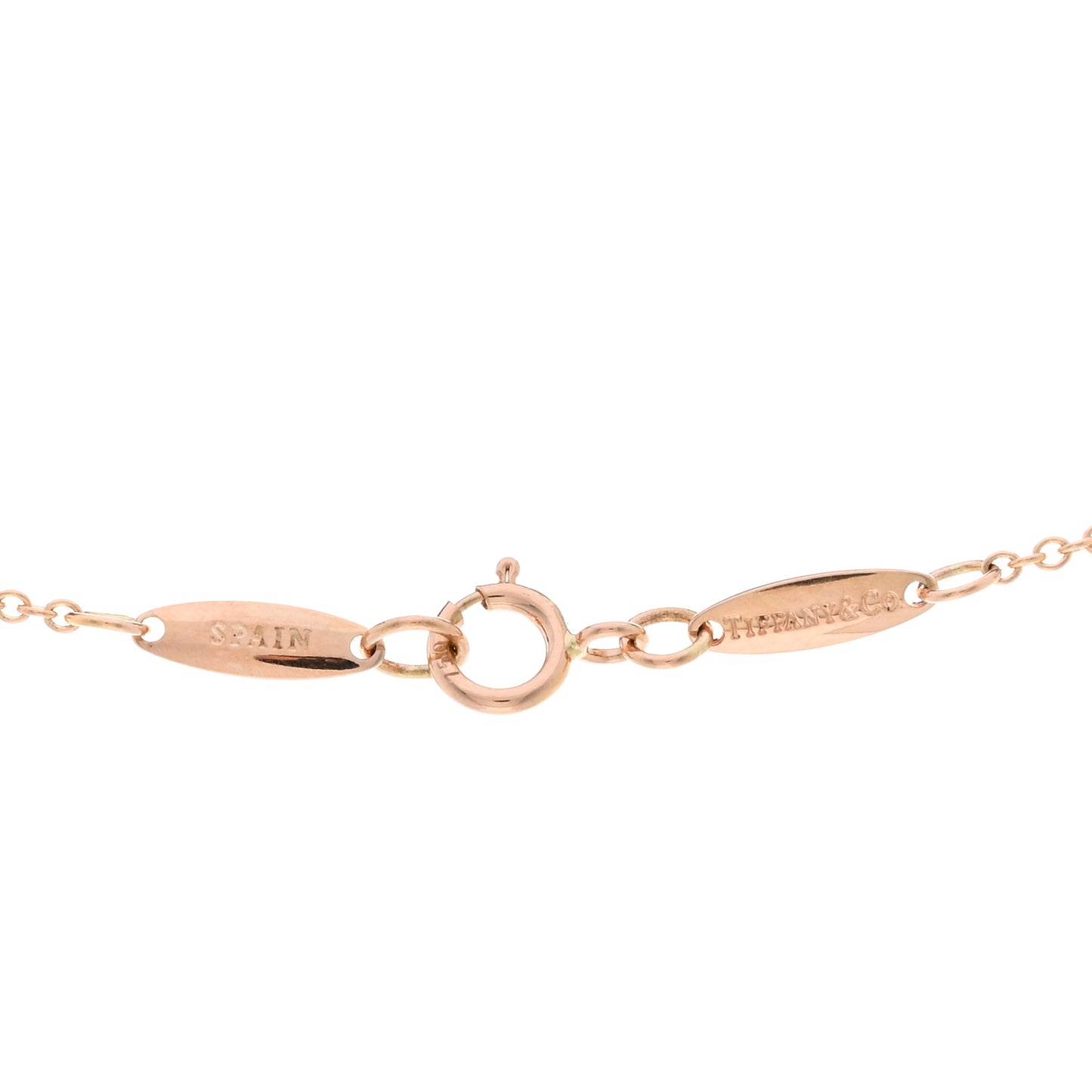 18K Rose Gold Diamond .03ct Elsa Peretti Diamonds by the Yard Pendant Necklace