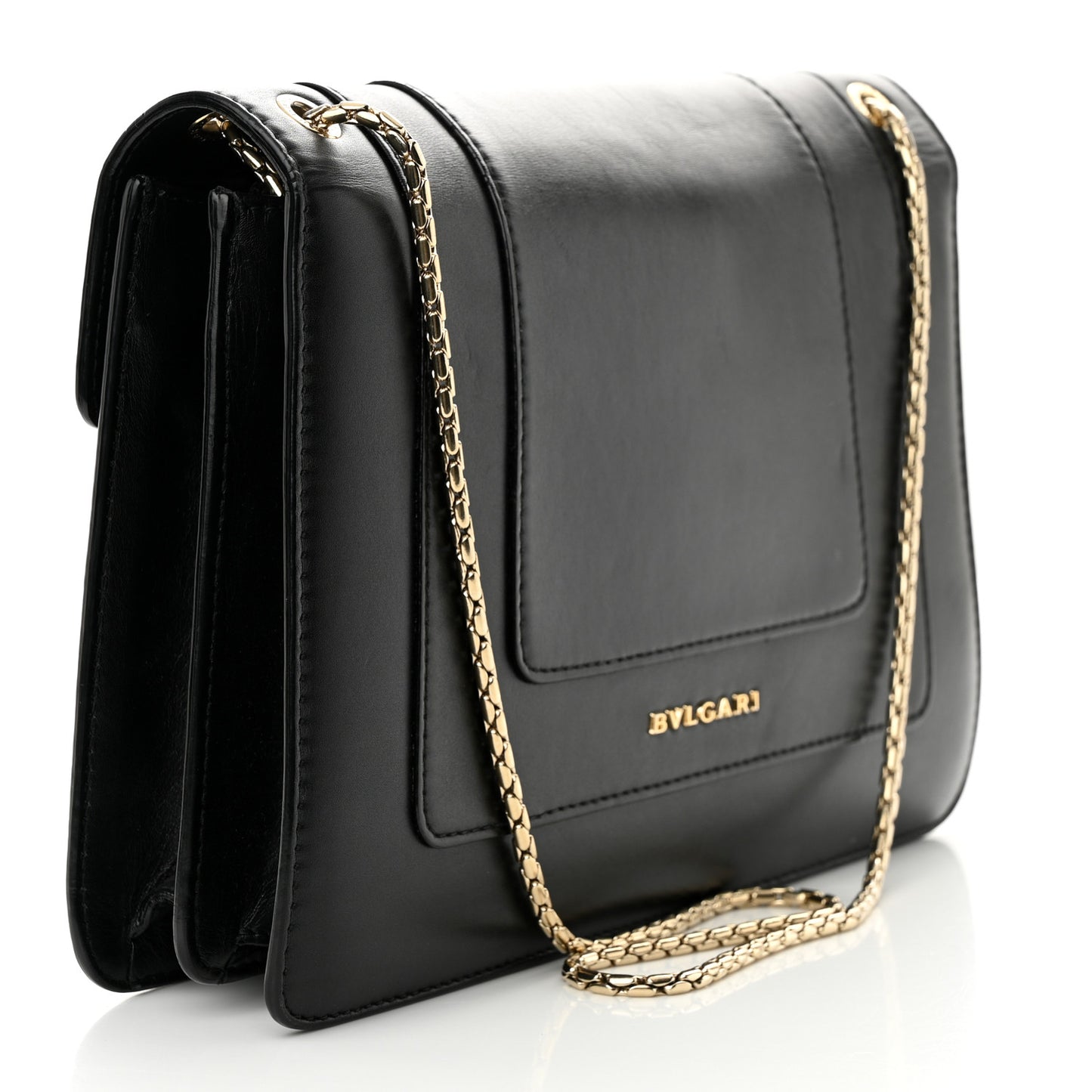 Calfskin Serpenti Forever Crossbody Bag Black