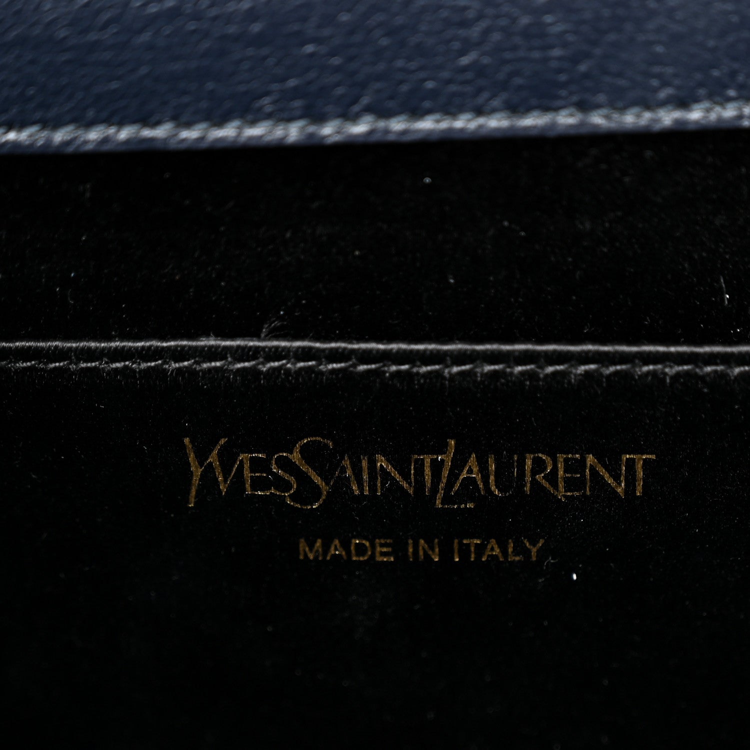 Saint Laurent Calfskin Monogram Large Belle De Jour Clutch Navy 6 of 6
