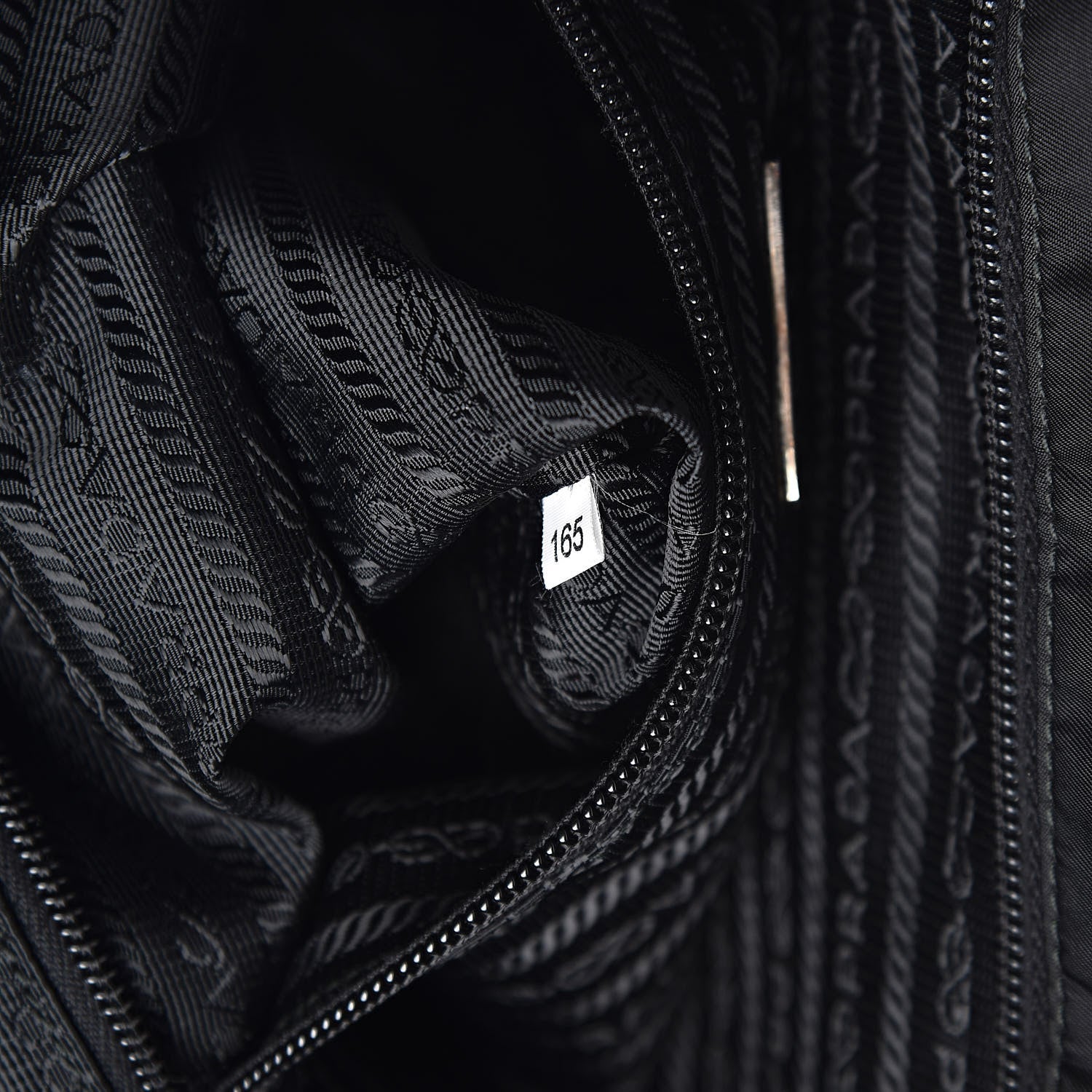 Prada Saffiano Tessuto Nylon Shopping Tote Black 6 of 15