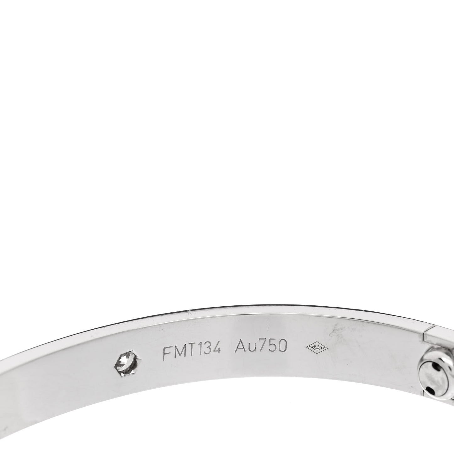 18K White Gold 4 Diamond Love Bracelet 18