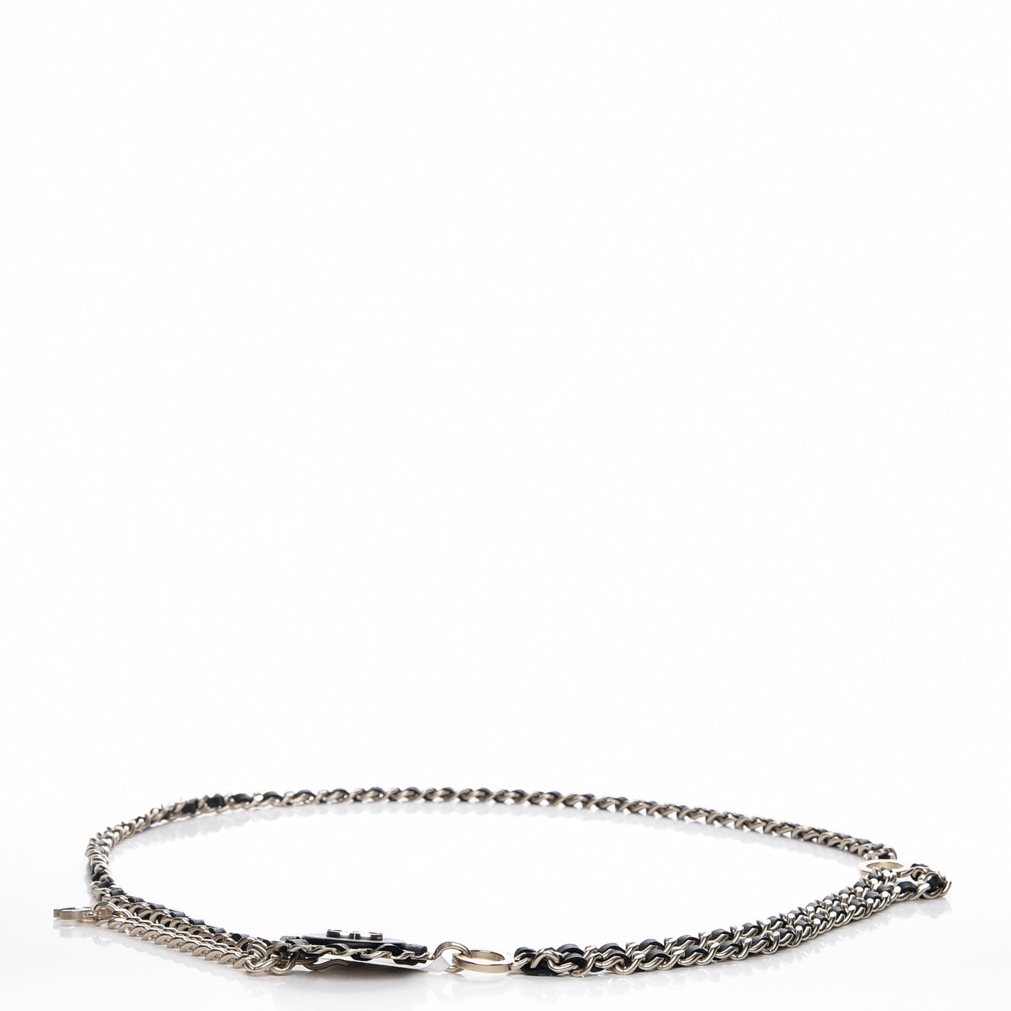 Lambskin Chain CC Fancy Belt 90 Black Gold