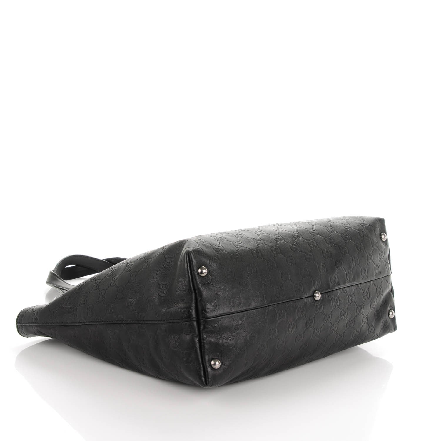 Gucci Guccissima Medium Icon Bit Tote Black 4 of 7
