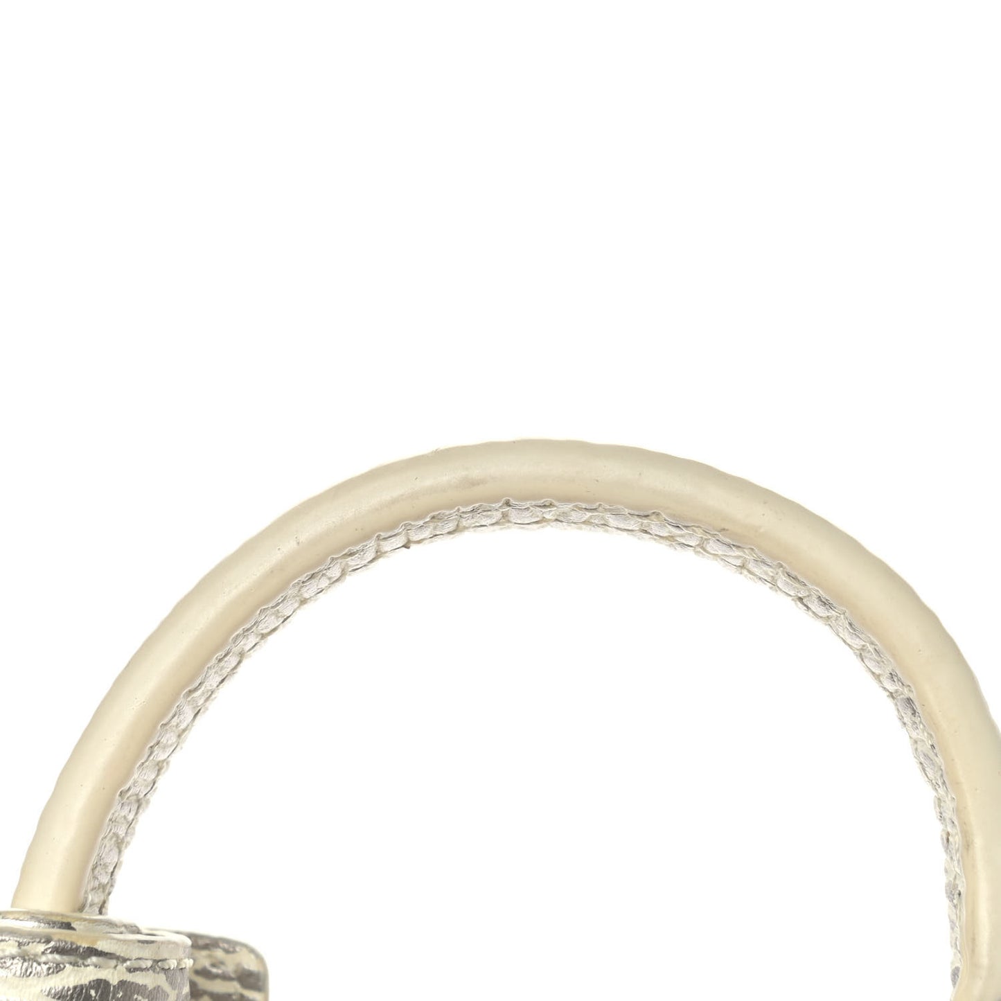 Textured Calfskin Mini Pashli Satchel Silver White