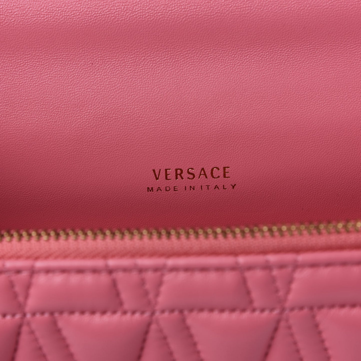 Nappa Quilted Virtus Top Handle Shoulder Bag Blush