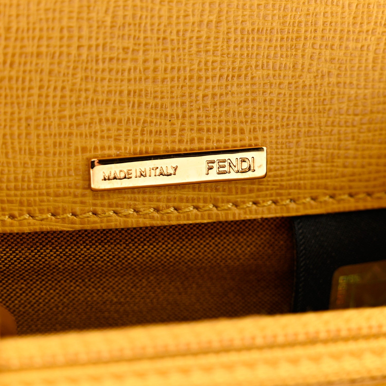 Fendi Zucca Spalmati Gusseted Card Holder Tobacco Yellow 6 of 9