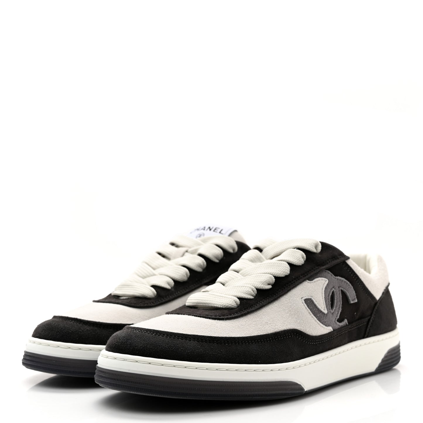 Suede Kidskin Womens CC Sneakers 39 Black White