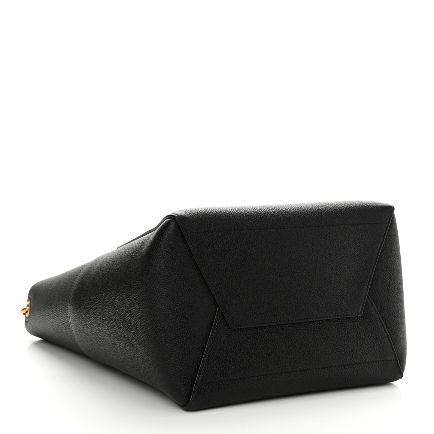 Soft Grained Calfskin Sangle Bucket Bag Black