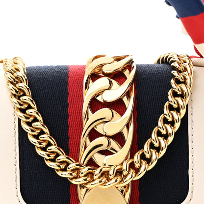 Gucci Calfskin Mini Sylvie Chain Shoulder Bag White 8 of 12