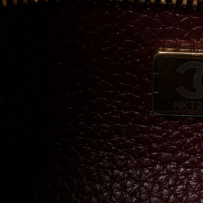 Chanel Grained Calfskin Stitched Urban Essentials Small Shopping Bag Burgundy 7 of 10