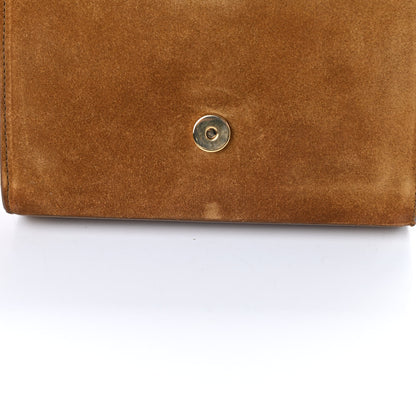 Saint Laurent Suede Small Classic Monogram Kate Tassel Satchel Light Ochre 13 of 17