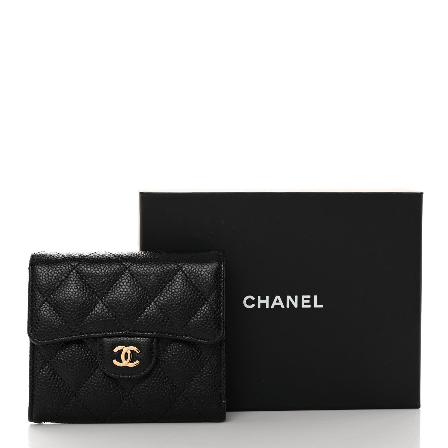 Chanel Caviar Quilted Compact Flap Wallet Black 9 of 9