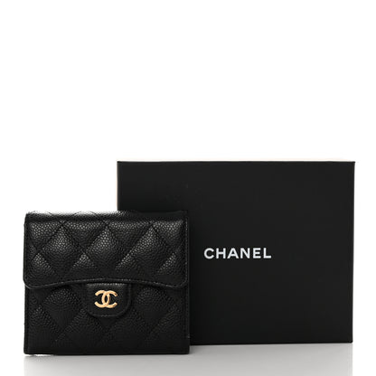 Chanel Caviar Quilted Compact Flap Wallet Black 9 of 9