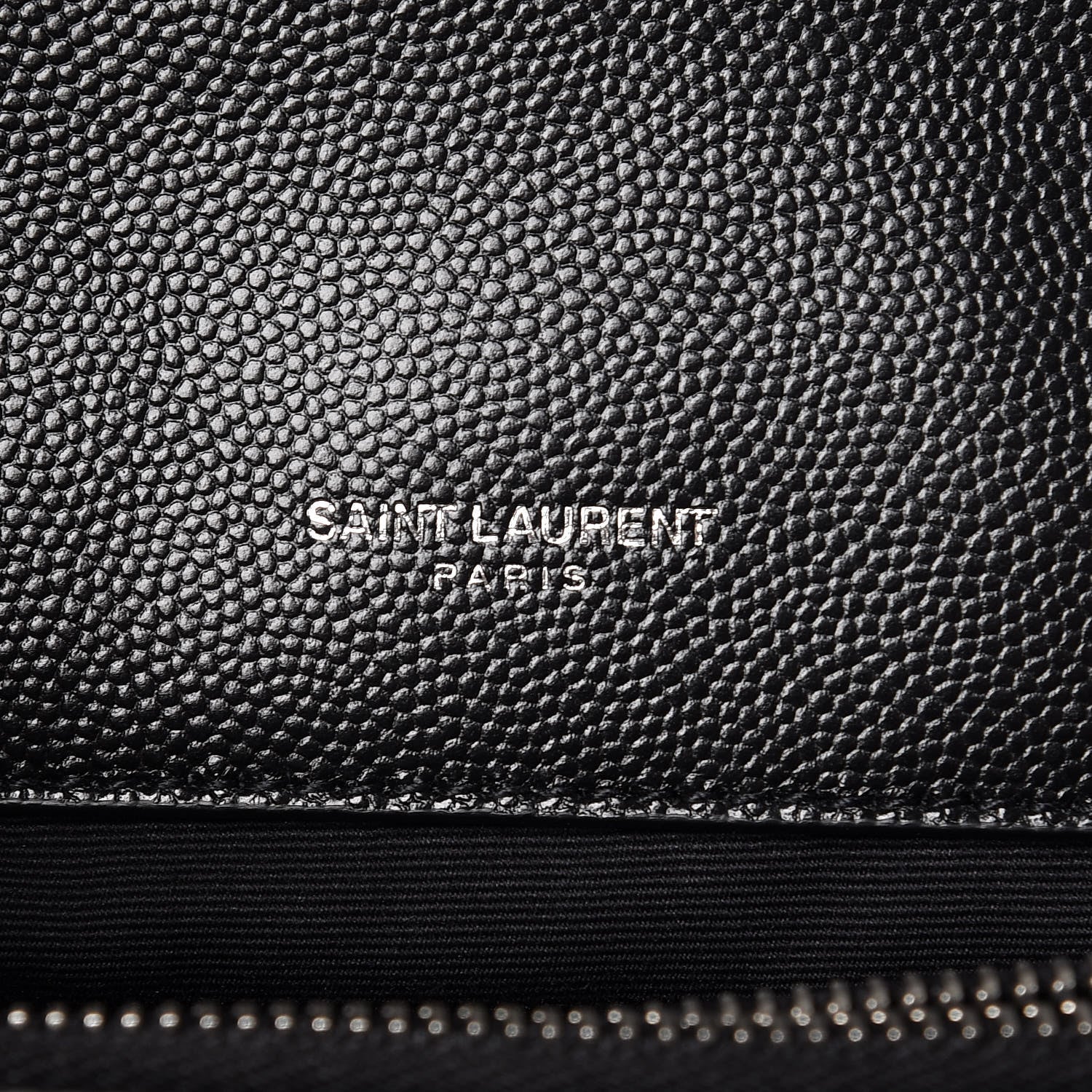 Saint Laurent Grain De Poudre Medium West Hollywood Monogram Fold-Over Black 6 of 10