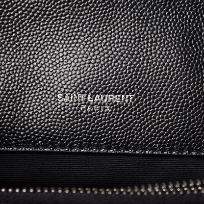Saint Laurent Grain De Poudre Medium West Hollywood Monogram Fold-Over Black 6 of 10
