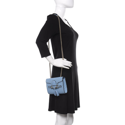 Gucci Soft Microguccissima Mini Emily Chain Shoulder Bag Mineral Blue 2 of 10