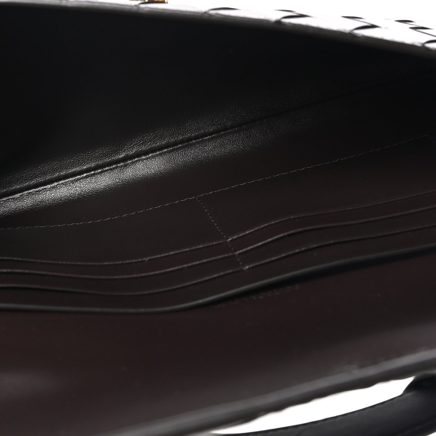 Nappa Intrecciato Long Andiamo Top Handle Clutch Fondant