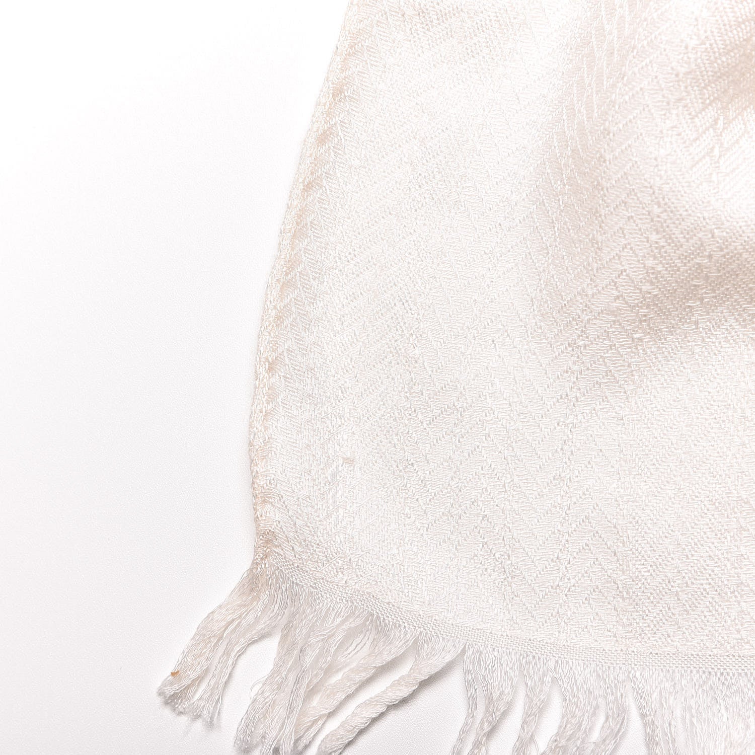 Hermes Cashmere Silk Ex Libris Stole White 7 of 9