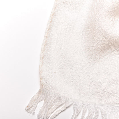 Hermes Cashmere Silk Ex Libris Stole White 7 of 9
