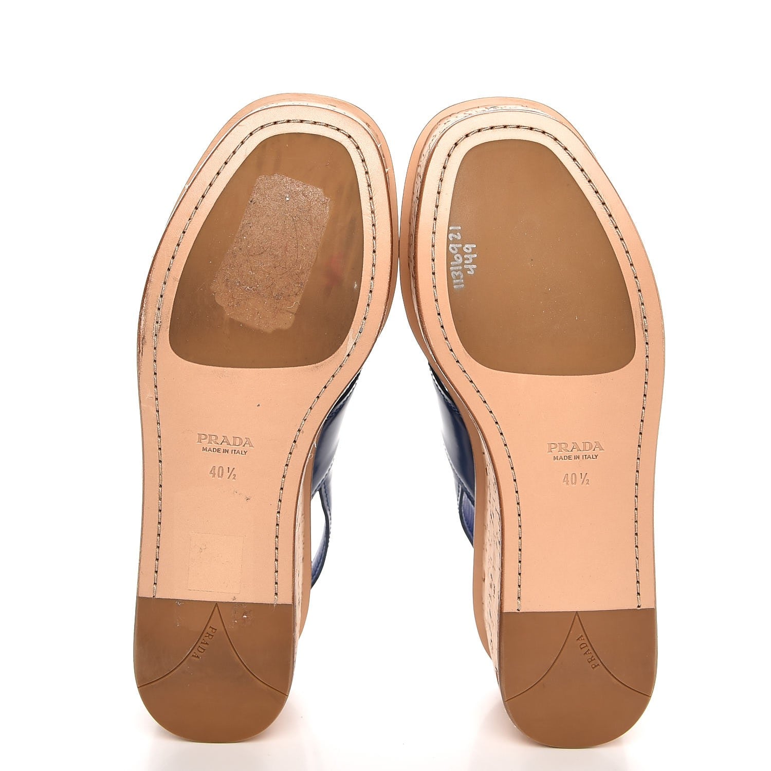 Prada Vernice Cork Crisscross Platform 60mm Sandals 40.5 Cobalto 7 of 13