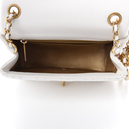 Chanel Lambskin Quilted Mini Pearl Crush Flap White 5 of 11