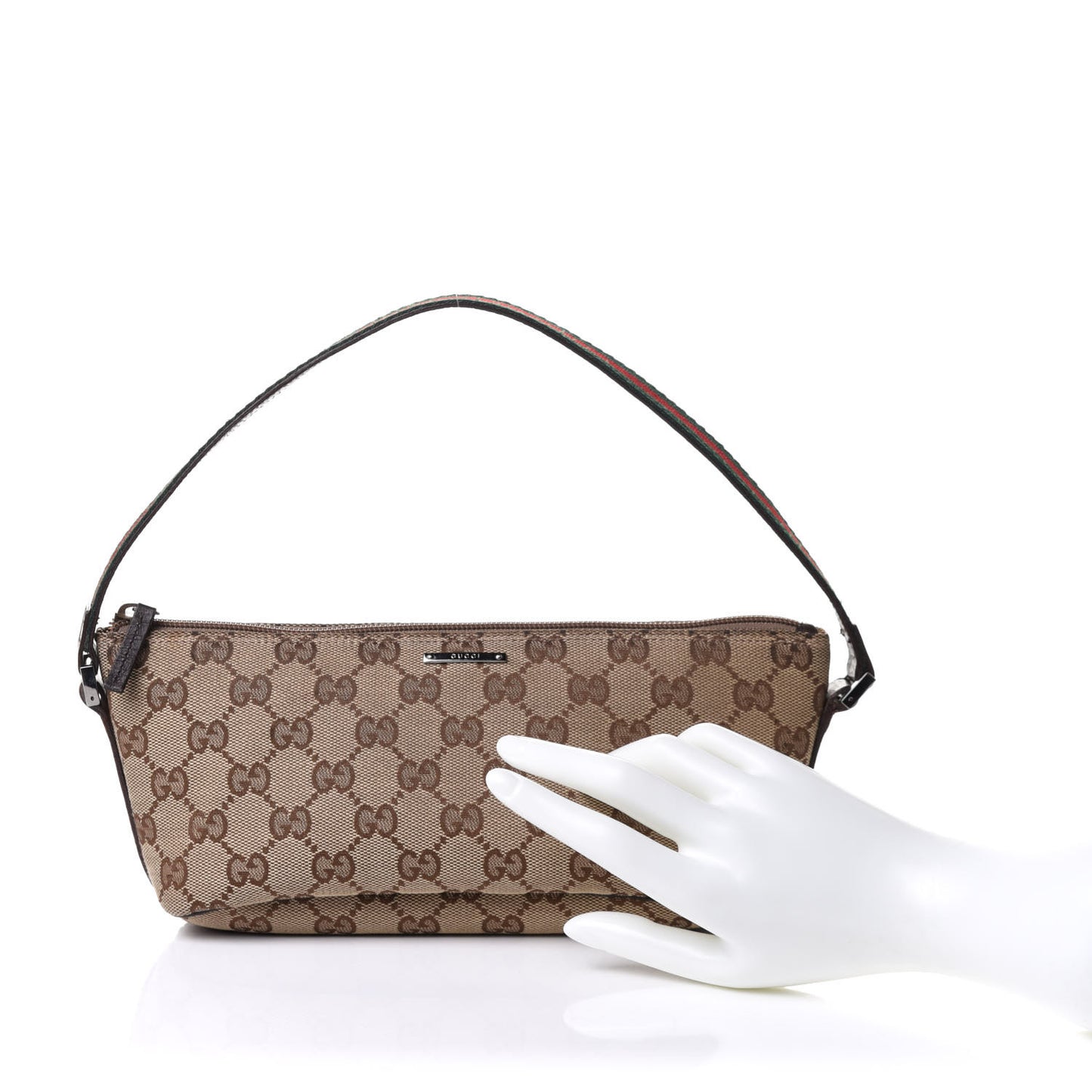 Monogram Web Boat Pochette Brown