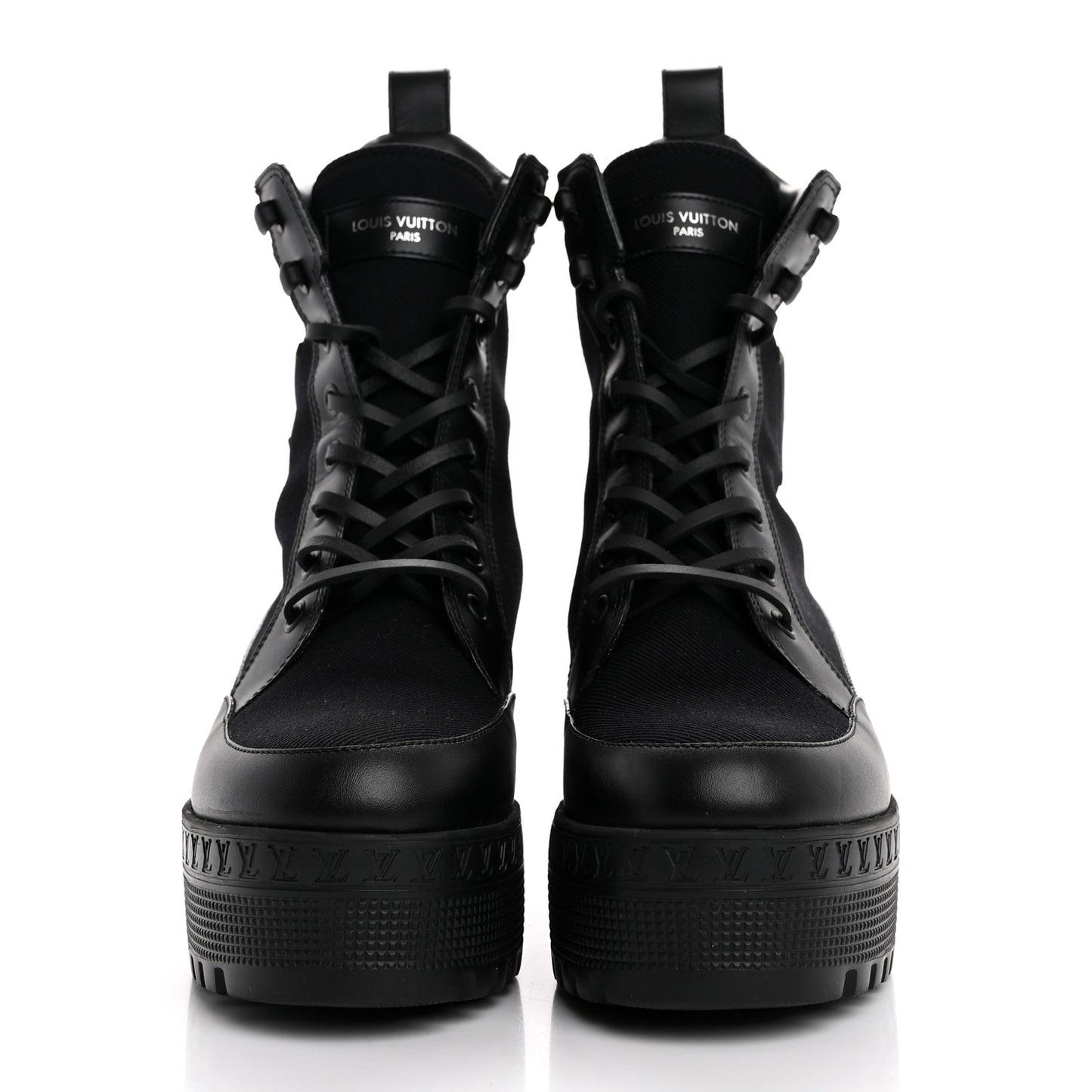 Canvas Monogram Laureate Platform Desert Boots 36 Black