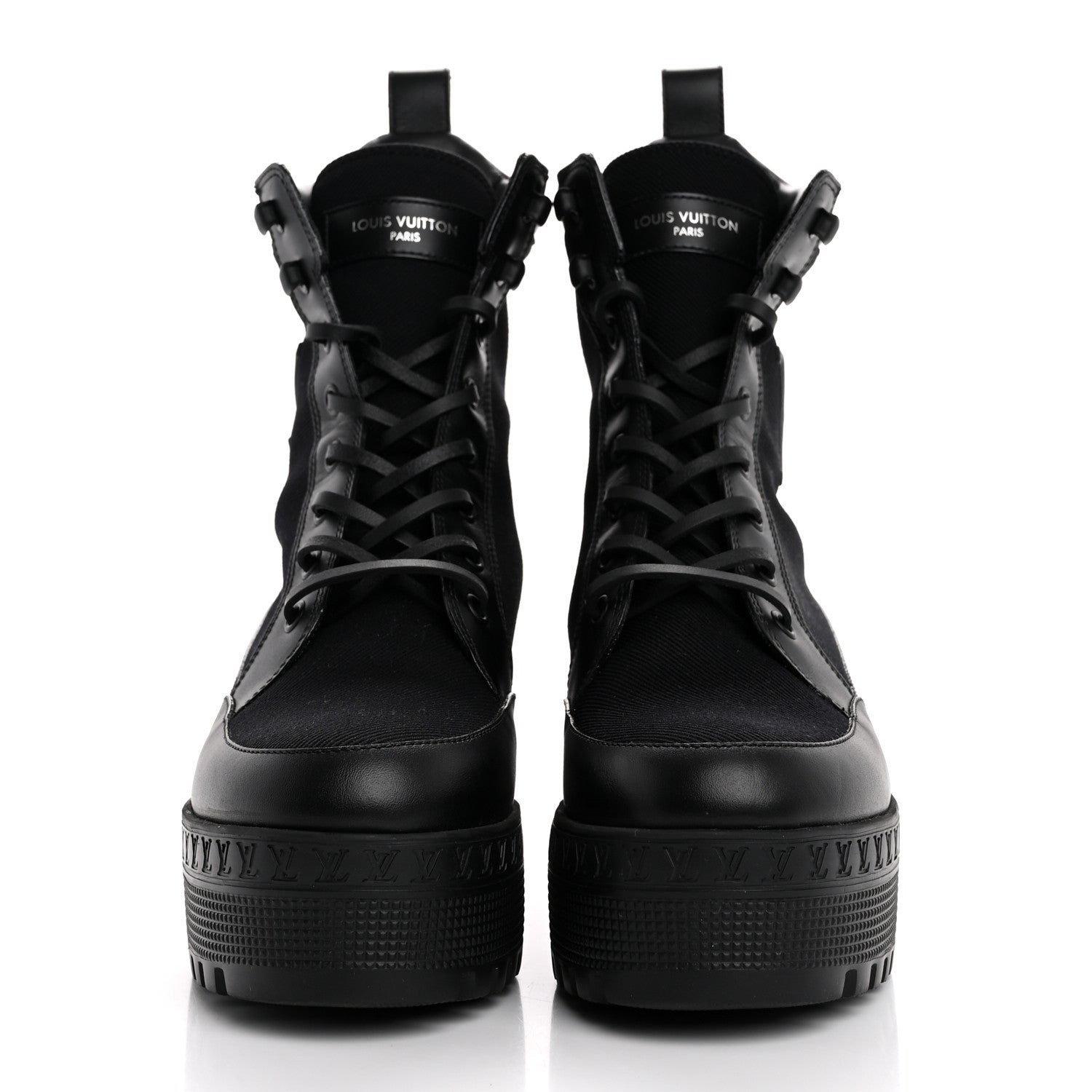 Louis Vuitton Canvas Monogram Laureate Platform Desert Boots 36 Black 3 of 10