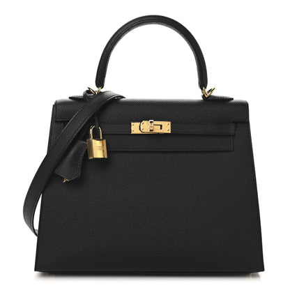 Hermes Epsom Kelly Sellier 25 Black 1 of 13